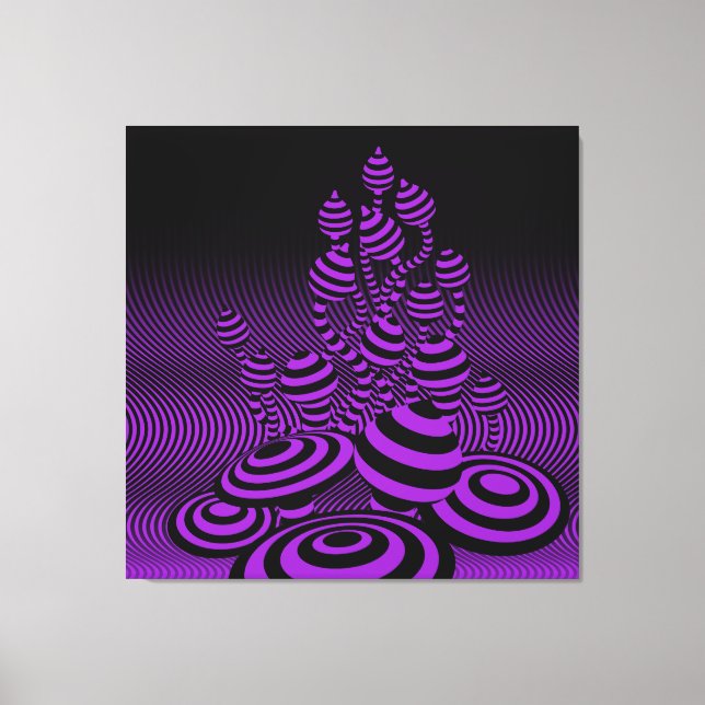 Giant Canvas Purple Magic Mushrooms 1m sq. (Front)