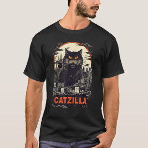 Giant Cat In City Catzilla T-Shirt
