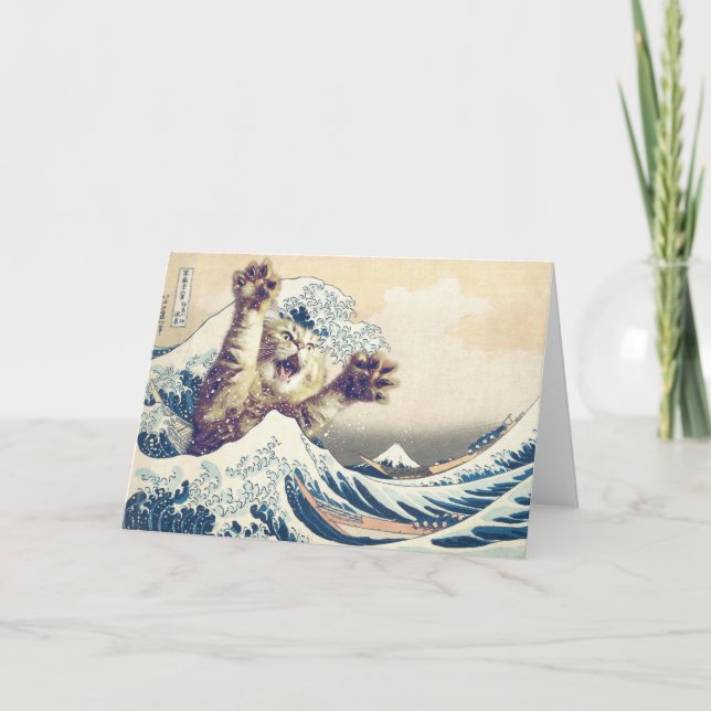 Giant Cat Wave – The Great Wave off Kanagawa       Card (Front)