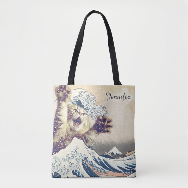 Giant Cat Wave – The Great Wave off Kanagawa       Tote Bag (Front)