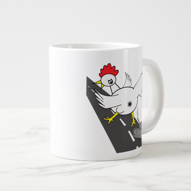 Giant Chicken! Large Coffee Mug (Front Right)