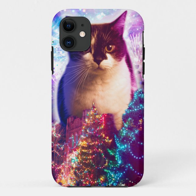 Giant Christmas Cat Case-Mate iPhone Case (Back)