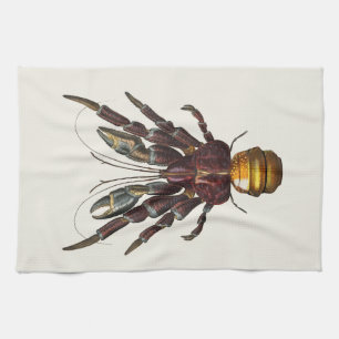 Giant Coconut Crab - Vintage Illustration Tea Towel