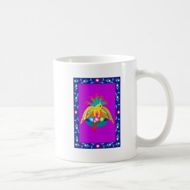 giant colourful bird coffee mug (Right)