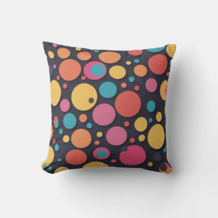 Giant colourful dots cushion
