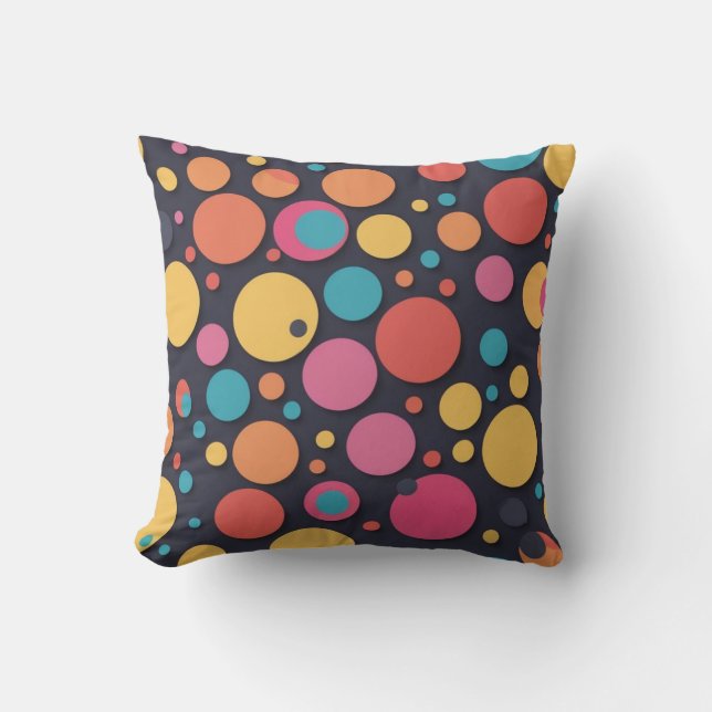 Giant colourful dots cushion (Front)
