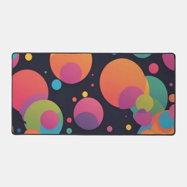 Giant colourful dots desk mat (Front)