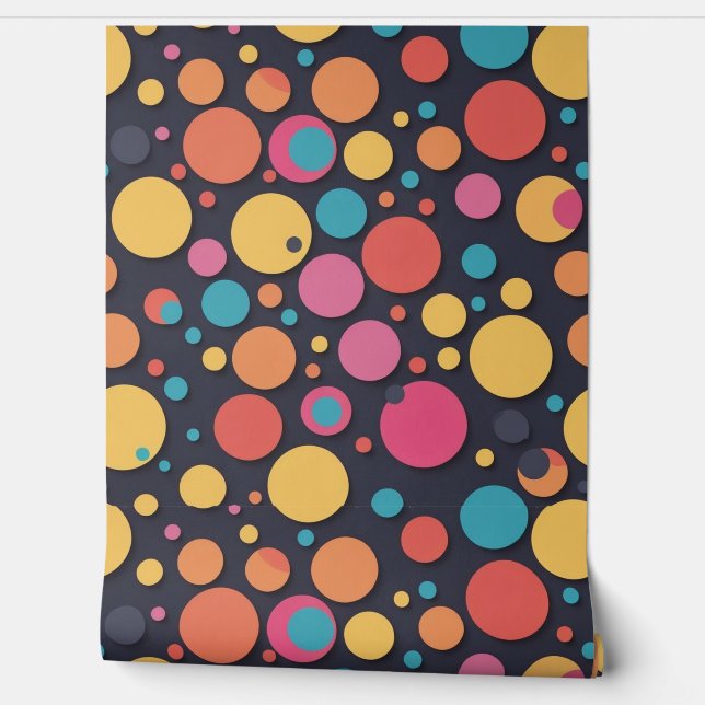 Giant colourful dots wallpaper (Unrolling)