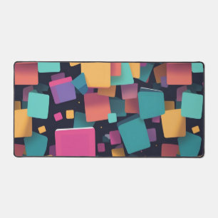 Giant colourful squares desk mat
