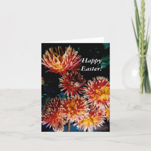 Giant Dahlias Easter Holiday Card