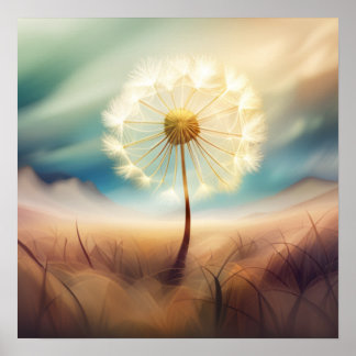 Giant Dandelion Dreams Poster
