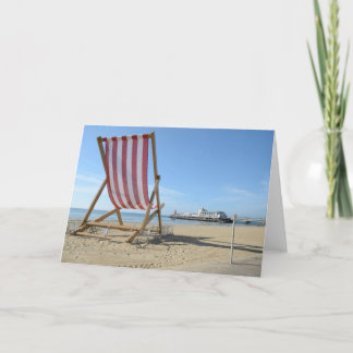 GIANT DECKCHAIR, BOURNEMOUTH BEACH, DORSET, UK CARD