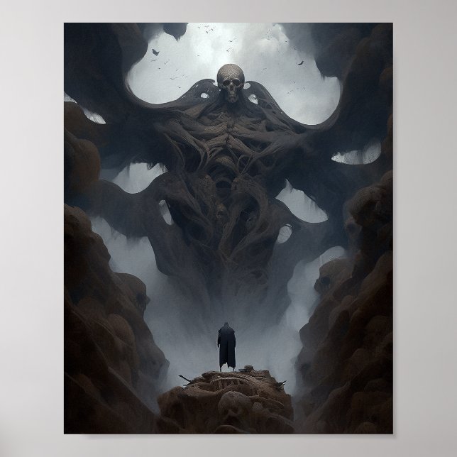 Giant Demon Creature Dark Fantasy Horror Poster (Front)