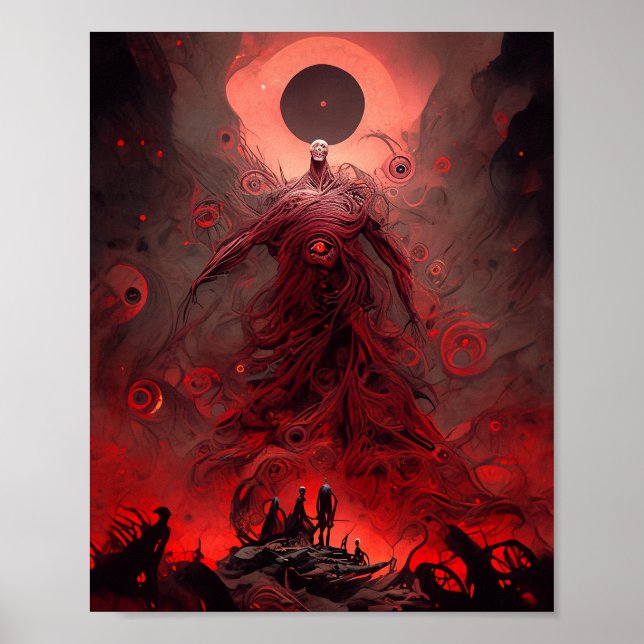 Giant Demon Creature Dark Fantasy Horror Poster (Front)