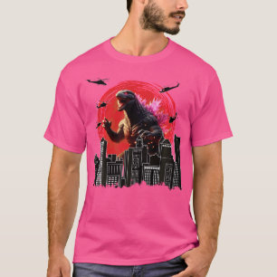 Giant Dinosaur Lizard Kaiju Japanese Art Movie Lov T-Shirt