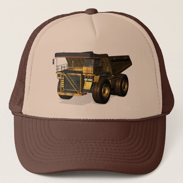 Giant Dump Truck Trucker Hat (Front)