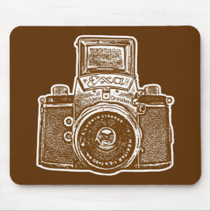 Giant East German Camera - Brown and White Mouse Mat