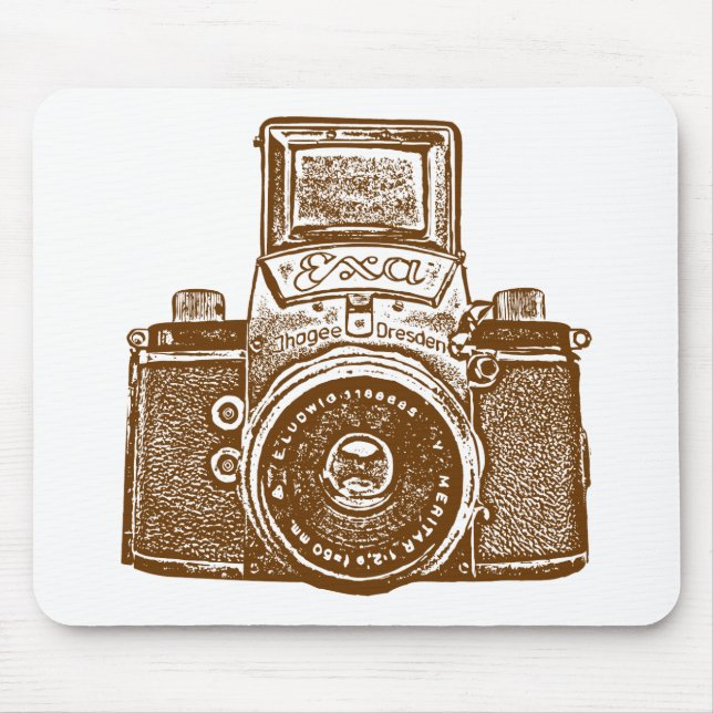 Giant East German Camera - Brown Mouse Mat (Front)