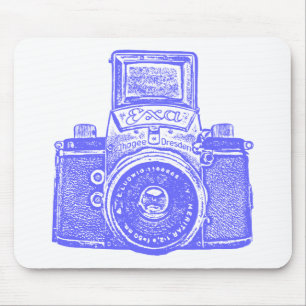 Giant East German Camera - Electric Blue Mouse Mat