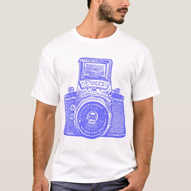 Giant East German Camera - Electric Blue T-Shirt (Front)