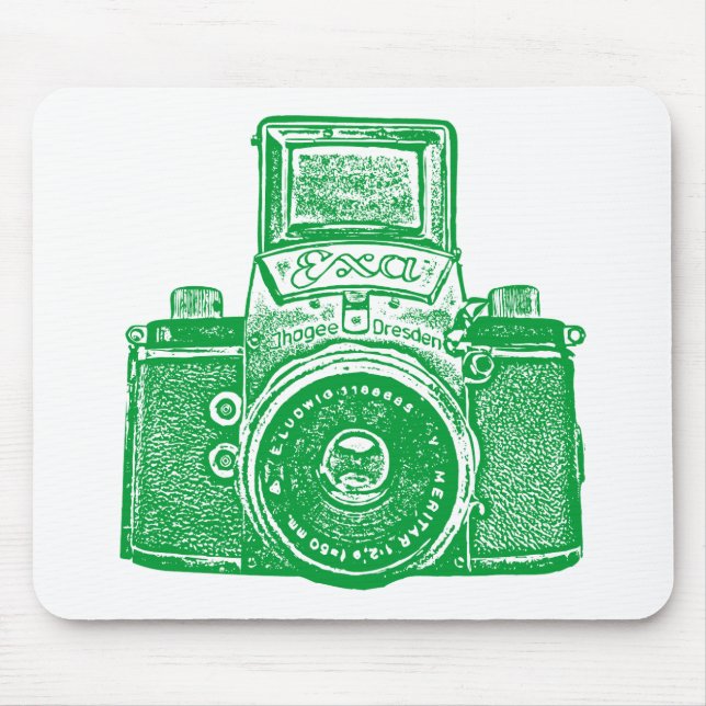 Giant East German Camera - Grass Green Mouse Mat (Front)