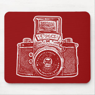Giant East German Camera - Maroon and White Mouse Mat