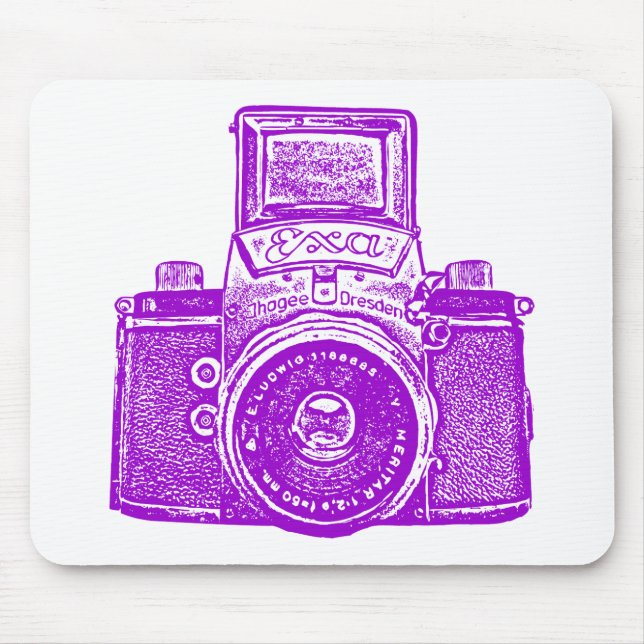 Giant East German Camera - Purple Mouse Mat (Front)