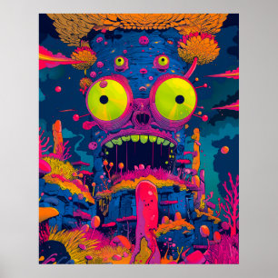Giant Eyeball Tree Monster Poster