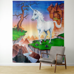 Giant fantasy unicorn tapestry