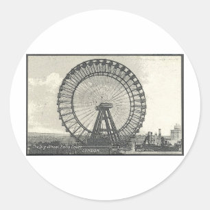 Giant Ferris Wheel LONDON Classic Round Sticker
