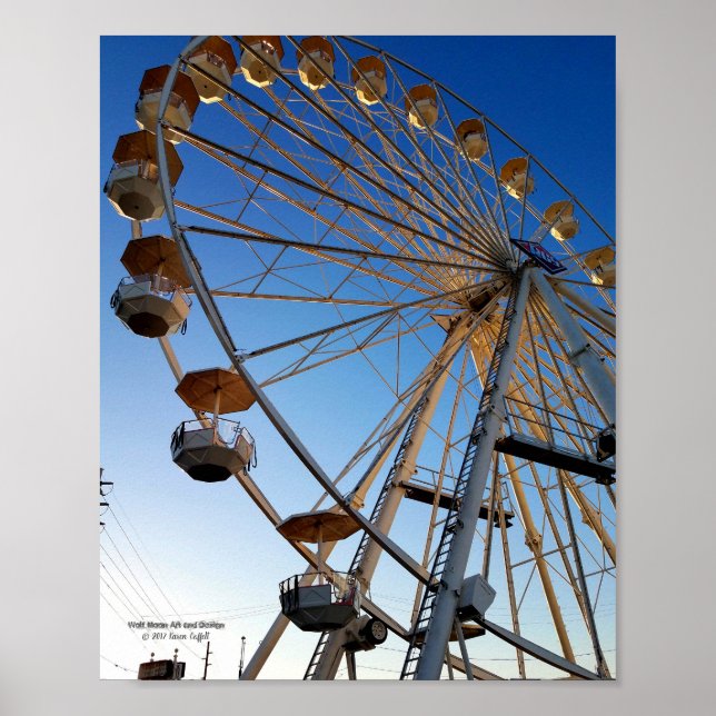 Giant Ferris wheel state fair carnival ride photo Poster (Front)