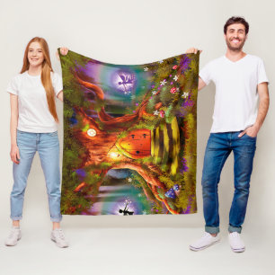 Giant fleece blanket Magic Fairy Tree