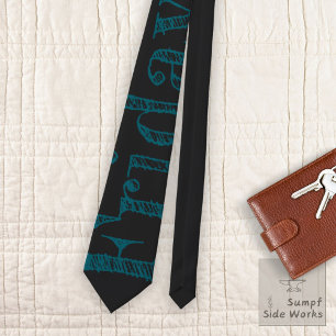 Giant Friday Blue on Black Tie