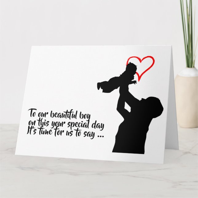 Giant Funny 21st, 30th Birthday Card for Adult Son (Front)