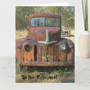 Giant Funny Retirement Card - Rusty Old Truck