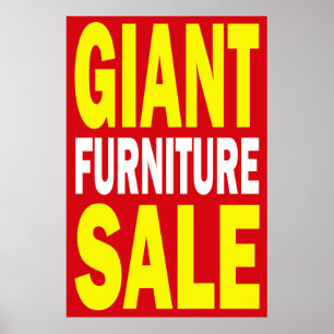 GIANT FURNITURE SALE - RETAIL POSTER SIGN