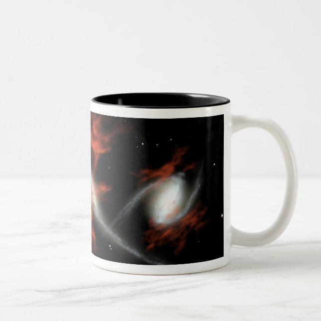 Giant galactic blobs Two-Tone coffee mug (Right)