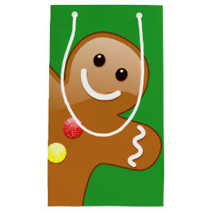Giant Gingerbread Man Small Gift Bag