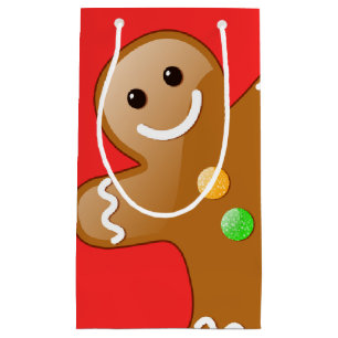 Giant Gingerbread Man Small Gift Bag