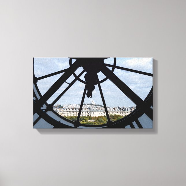 Giant glass clock at the Musée d'Orsay - Paris Canvas Print (Front)