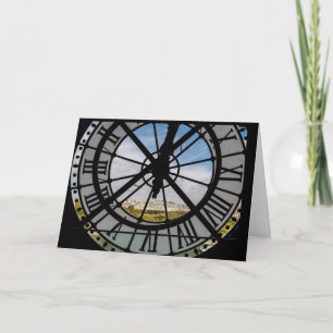 Giant glass clock at the Musée d'Orsay - Paris Card