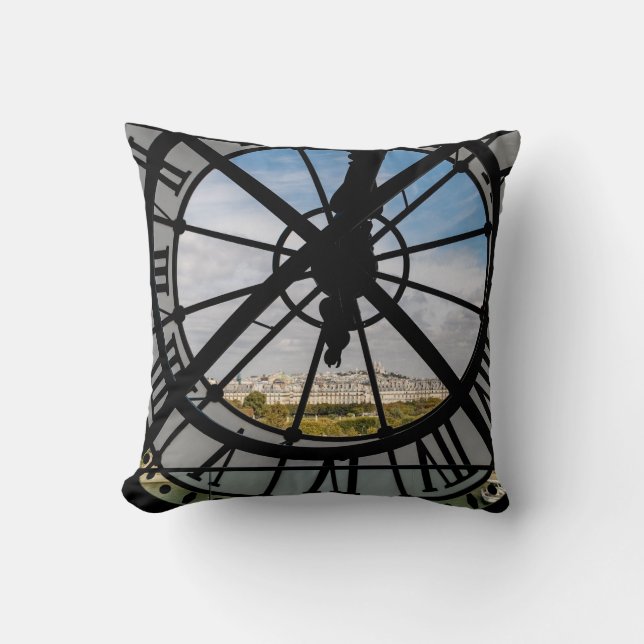 Giant glass clock at the Musée d'Orsay - Paris Cushion (Front)
