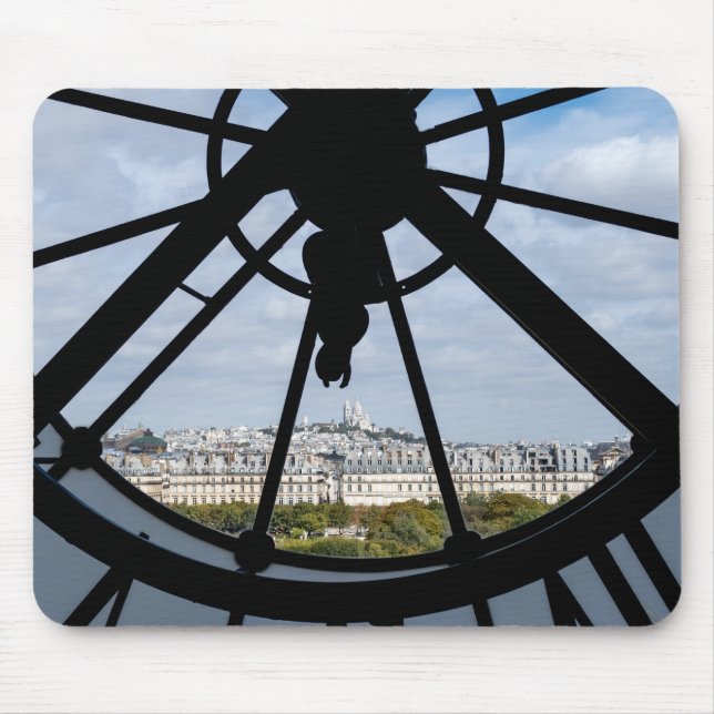Giant glass clock at the Musée d'Orsay - Paris Mouse Mat (Front)