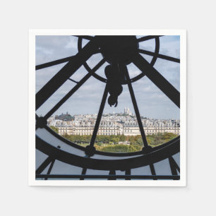 Giant glass clock at the Musée d'Orsay - Paris Napkin