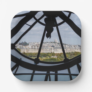 Giant glass clock at the Musée d'Orsay - Paris Paper Plate