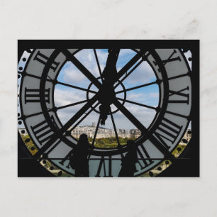 Giant glass clock at the Musée d'Orsay - Paris Postcard