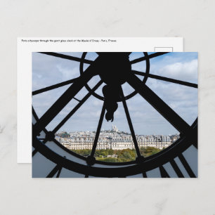 Giant glass clock at the Musée d'Orsay - Paris Postcard