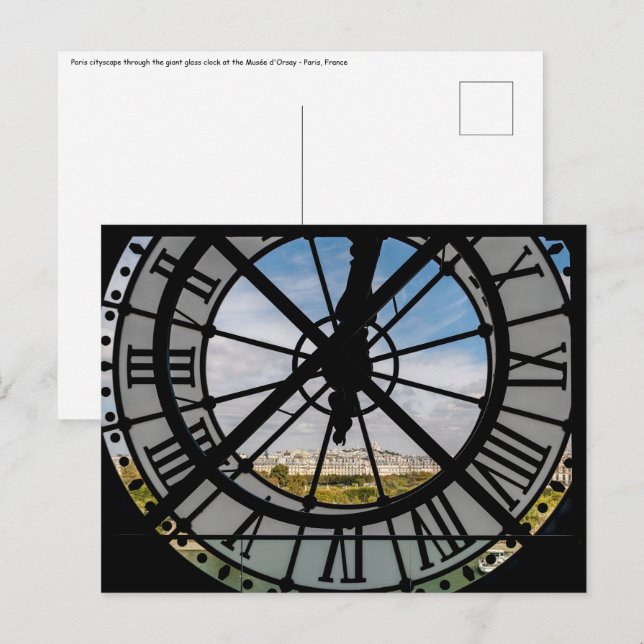 Giant glass clock at the Musée d'Orsay - Paris Postcard (Front/Back)