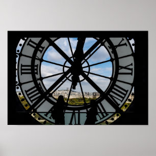 Giant glass clock at the Musée d'Orsay - Paris Poster