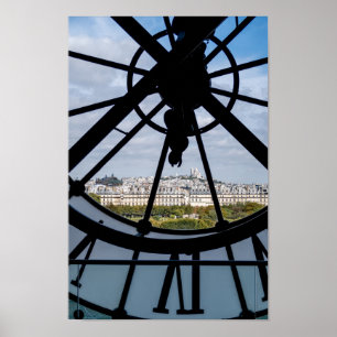 Giant glass clock at the Musée d'Orsay - Paris Poster